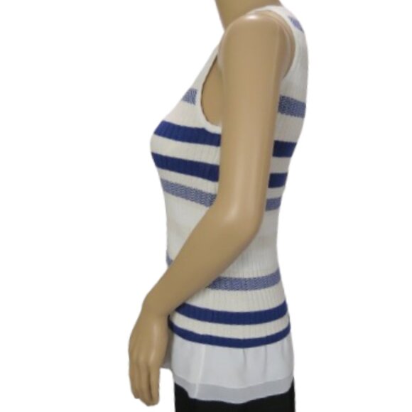 White House Black Market Striped Halter Top - Picture 3 of 6
